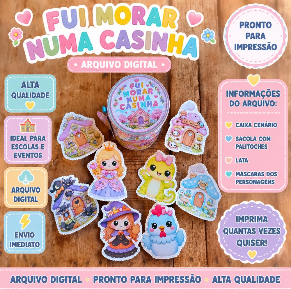 FUI MORAR NUMA CASINHA - Arquivo para Impressão