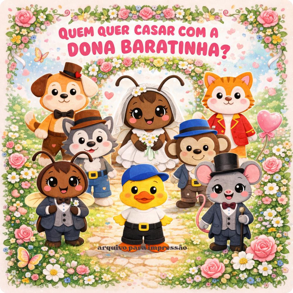 Quem Quer Casar com a Dona Baratinha? – Kit Lúdico para Aprend