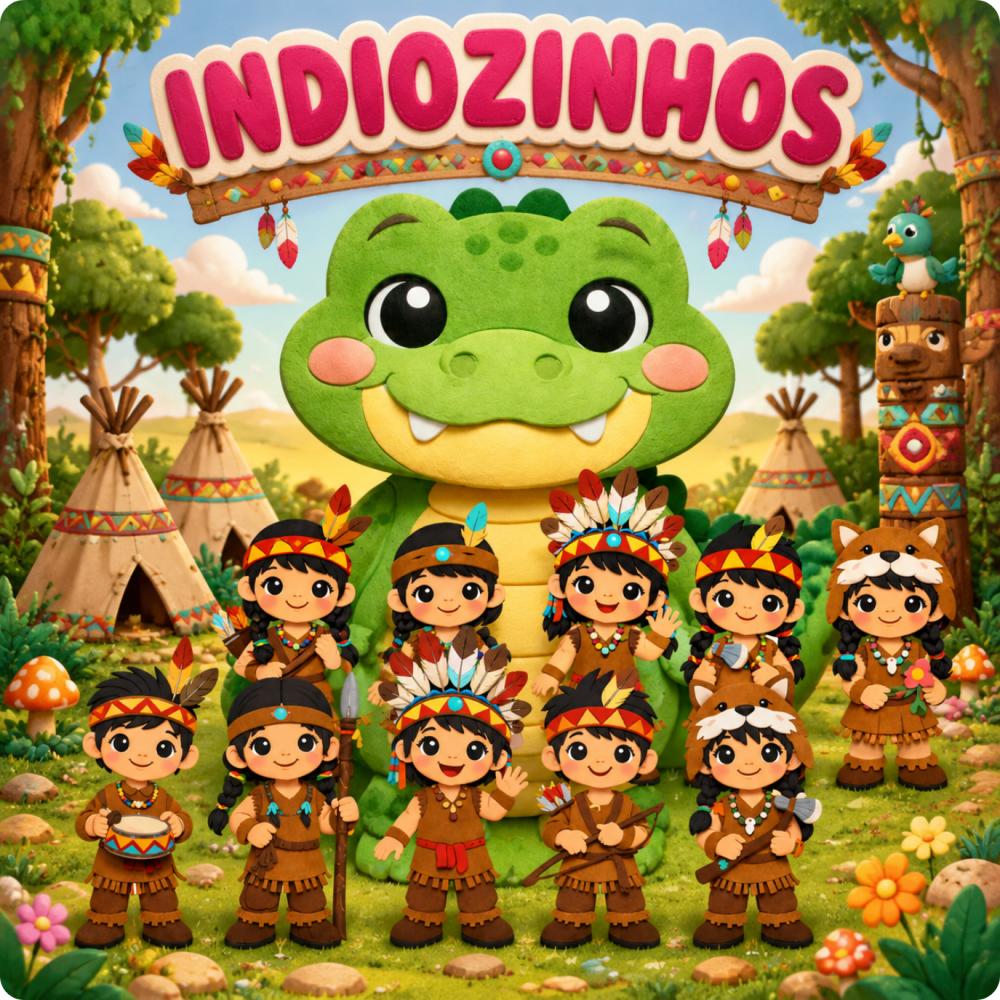 1, 2, 3 INDIOZINHOS - Arquivo para Impressão