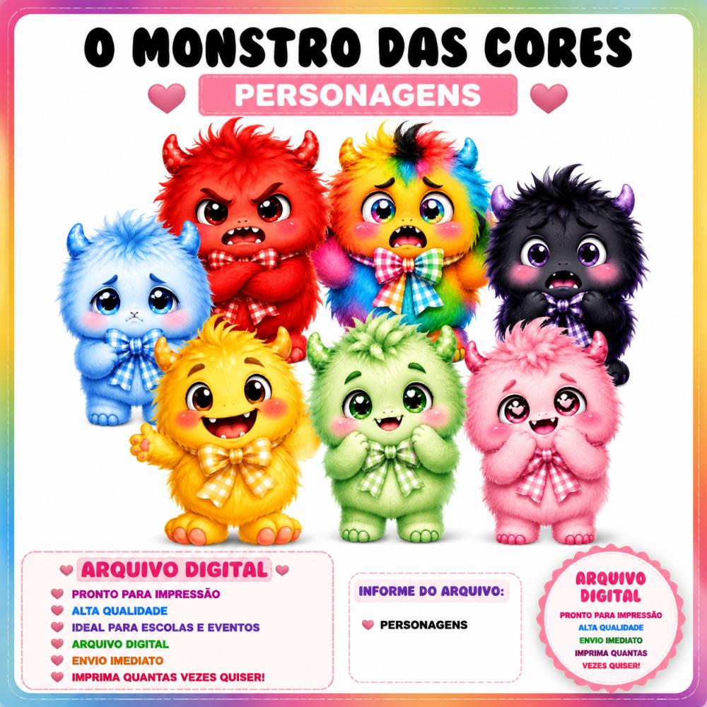 MONSTROS DAS CORES - RECURSO PEDAGÓGICO (ARQUIVO DIGITAL)