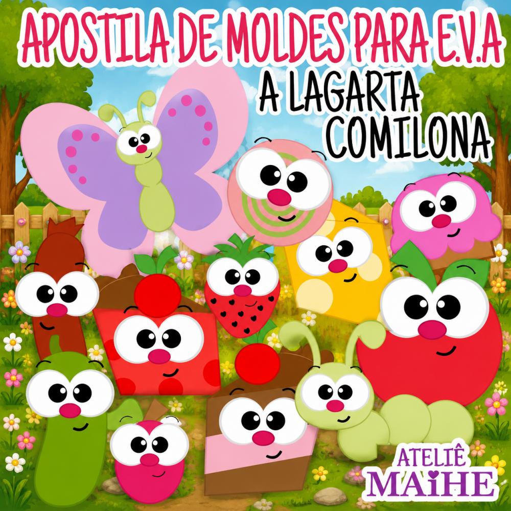A LAGARTA COMILONA - Apostila de Moldes EVA