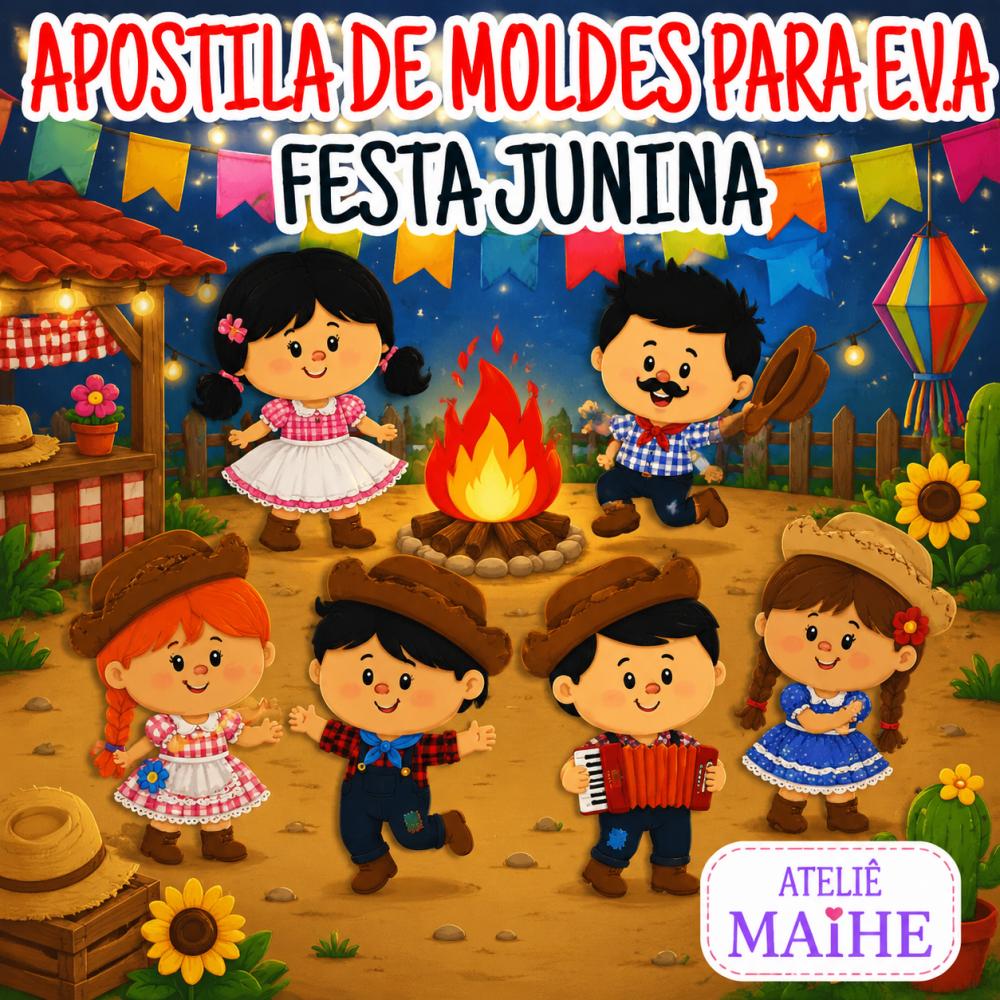 FESTA JUNINA - Apostila de Moldes EVA