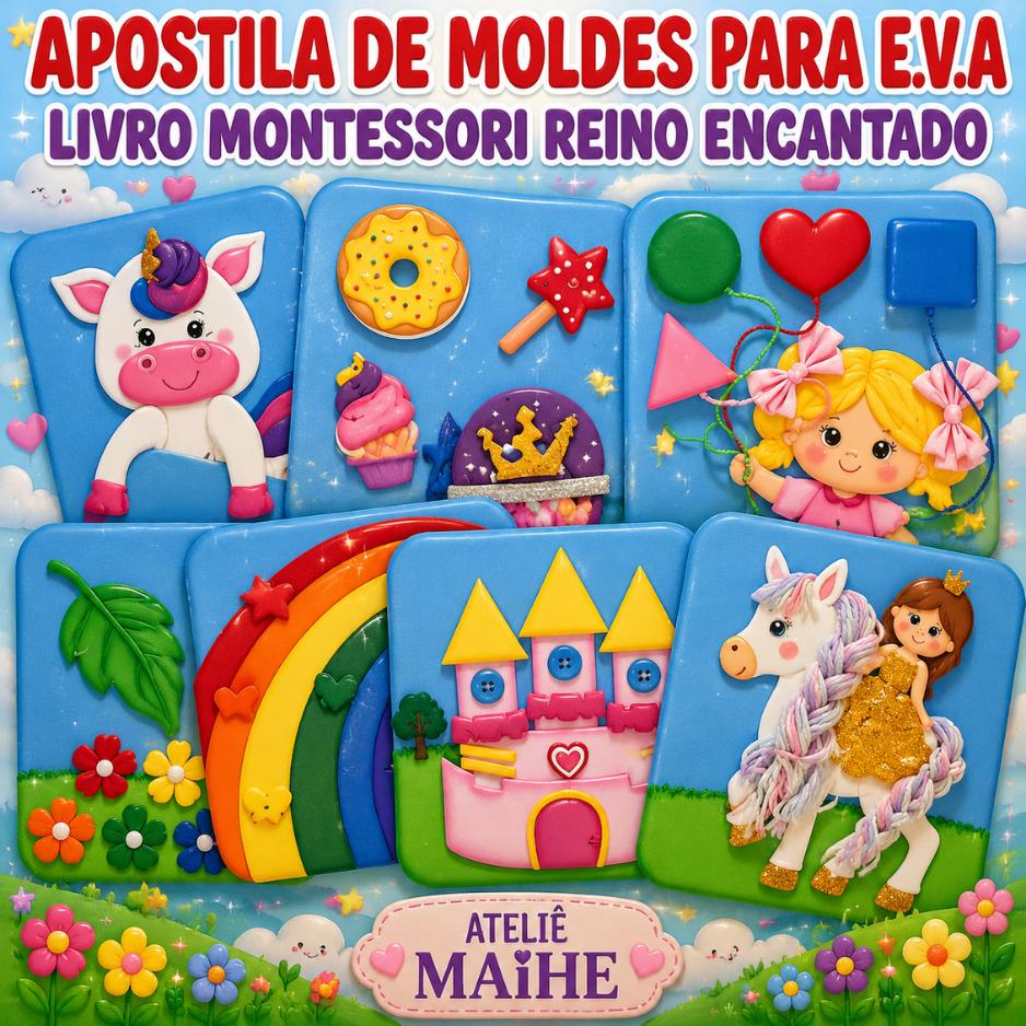 LIVRO SENSORIAL REINO ENCANTADO - Apostila de Moldes EVA