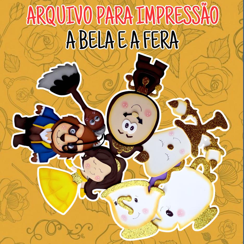 A BELA E A FERA - APOSTILA DE MOLDES PARA EVA