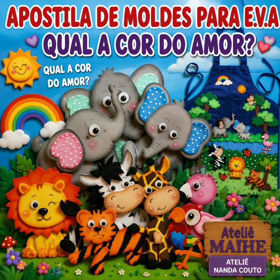 QUAL A COR DO AMOR? - APOSTILA DE MOLDES PARA EVA