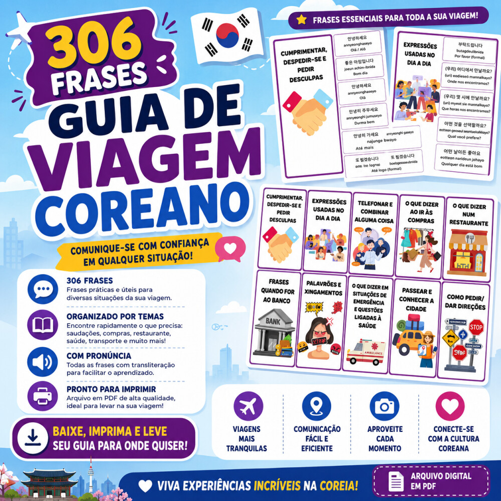 GUIA DE VIAGEM COREANO arquivo para impressão