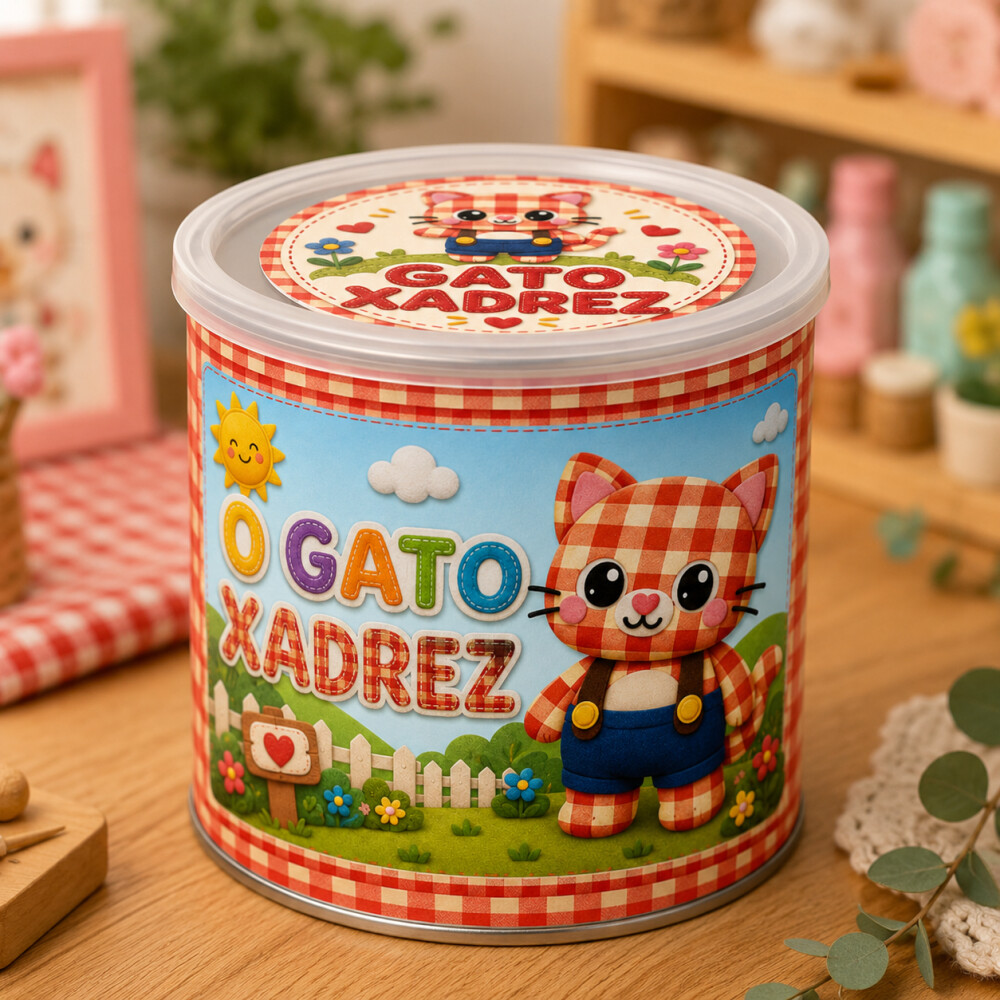 LATA O GATO XADREZ - ARQUIVO DIGITAL PARA IMPRESSÃO