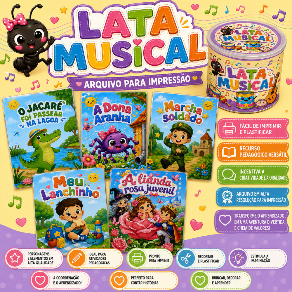 LATA MUSICAL - ARQUIVO DIGITAL PARA IMPRESSÃO