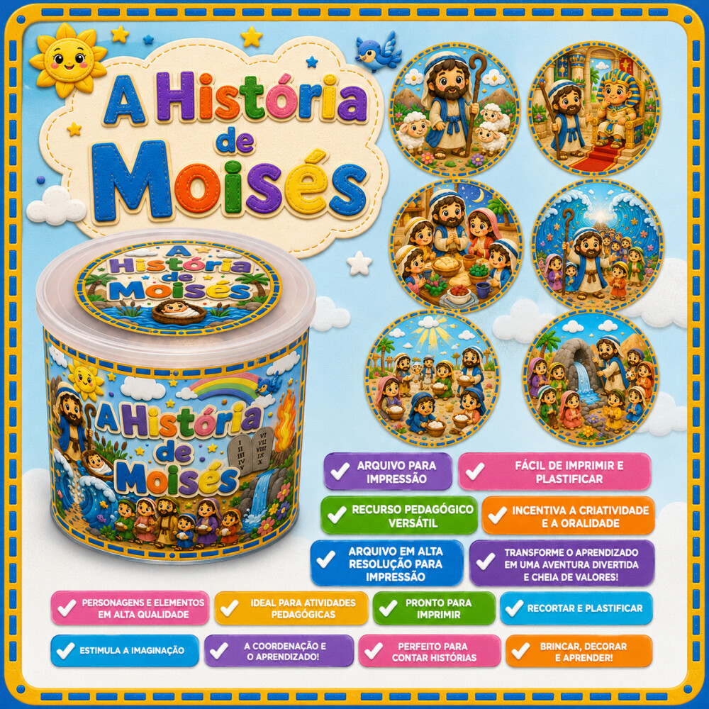 LATA A HISTÓRIA DE MOISÉS - ARQUIVO DIGITAL PARA IMPRESSÃO