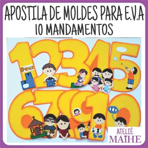 APOSTILA DE MOLDES PARA EVA 10 MANDAMENTOS