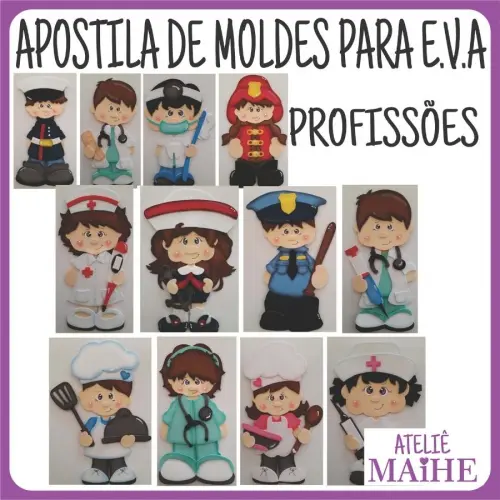 APOSTILA DE MOLDES PARA EVA PROFISSÕES