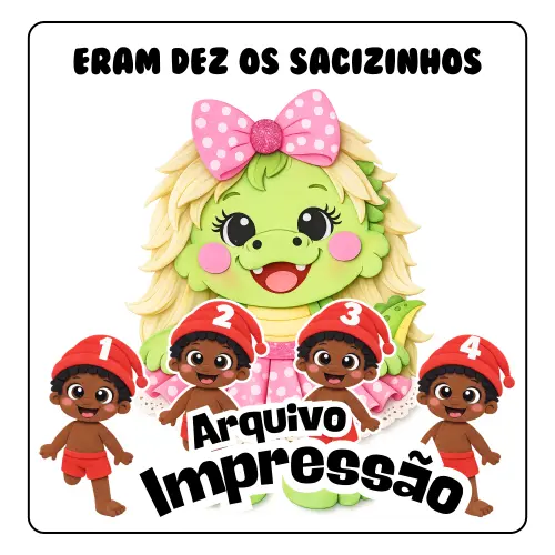 ERAM DEZ OS SACIZINHOS -Arquivo para Impressão