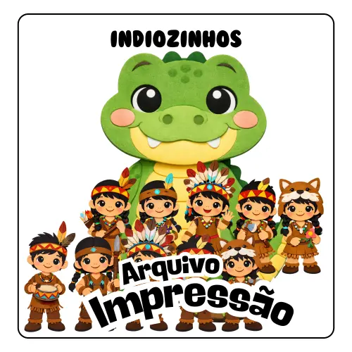 1, 2, 3 INDIOZINHOS - Arquivo para Impressão