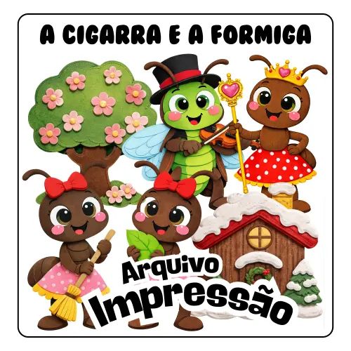 A CIGARRA E A FORMIGA - Arquivo para Impressão