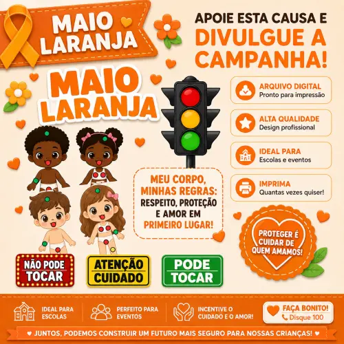 SEMÁFORO DO TOQUE MAIO LARANJA