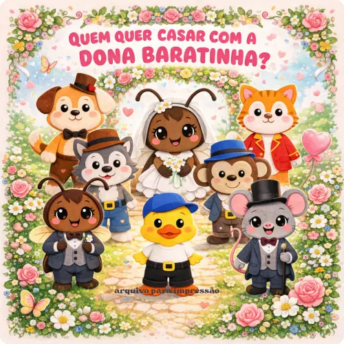 Quem Quer Casar com a Dona Baratinha? – Kit Lúdico para Aprender Brincando