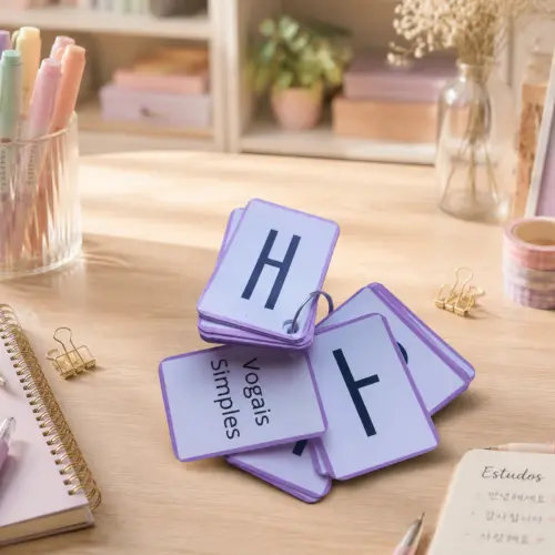 Flashcard Alfabeto Coreano Hangul - Arquivo para Impressão