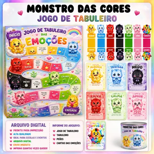 MONSTROS DAS CORES - RECURSO PEDAGÓGICO (ARQUIVO DIGITAL)