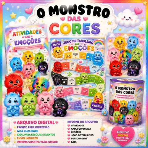 MONSTROS DAS CORES - RECURSO PEDAGÓGICO (ARQUIVO DIGITAL)