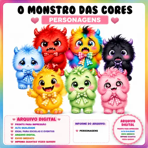 MONSTROS DAS CORES - RECURSO PEDAGÓGICO (ARQUIVO DIGITAL)