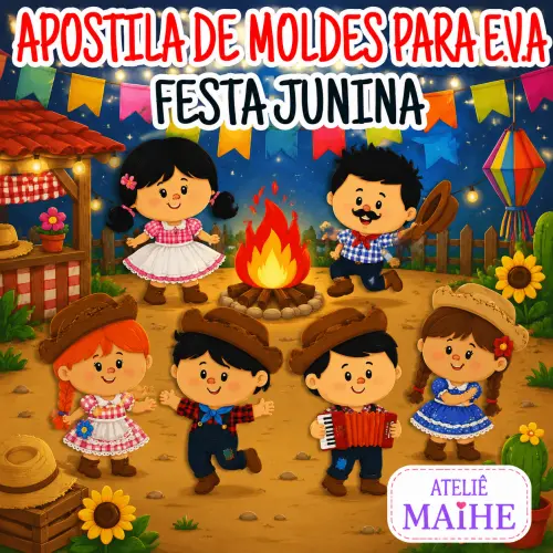 FESTA JUNINA - Apostila de Moldes EVA