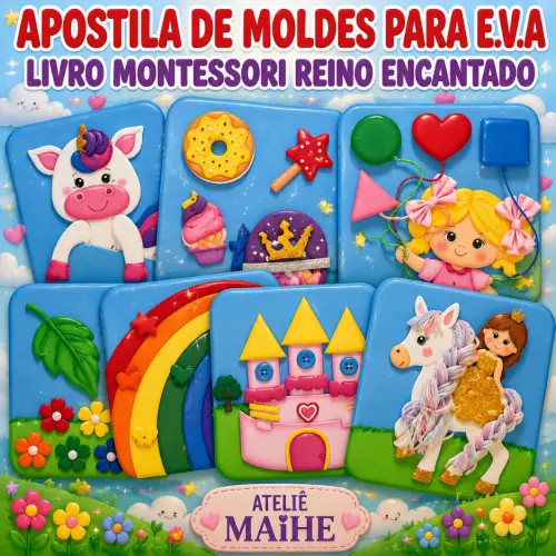 LIVRO SENSORIAL REINO ENCANTADO - Apostila de Moldes EVA