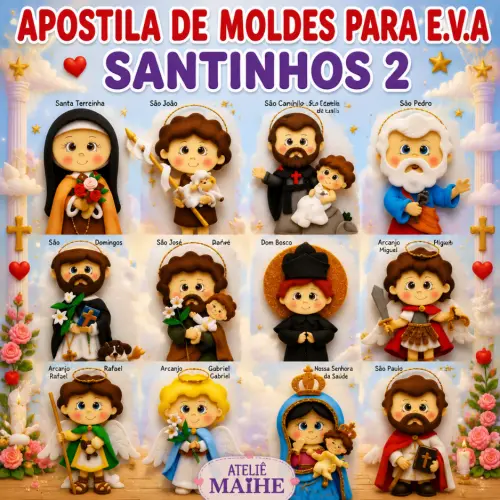 SANTINHOS 2 - APOSTILA DE MOLDES PARA EVA