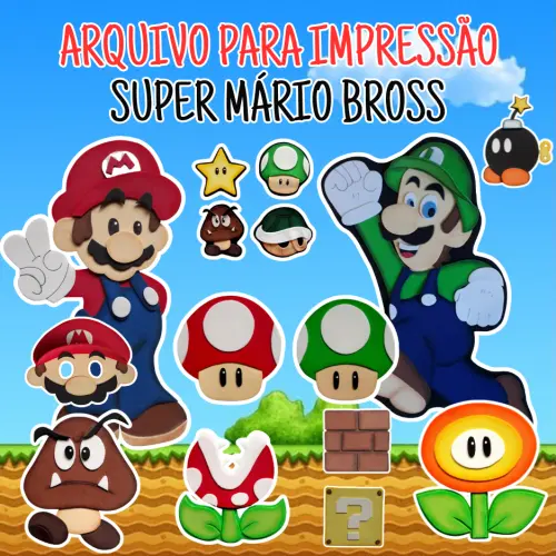 SUPER MÁRIO BROSS - Apostila de Moldes EVA