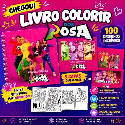 DOS ROSA - LIVRO DE COLORIR
