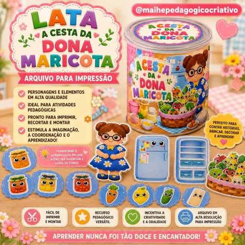 LATA A CESTA DA DONA MARICOTA - ARQUIVO DIGITAL PARA IMPRESSÃO
