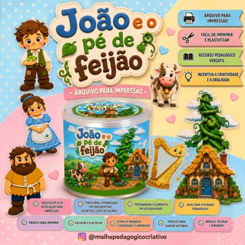 LATA JOÃO E O PÉ DE FEIJÃO - ARQUIVO DIGITAL PARA IMPRESSÃO
