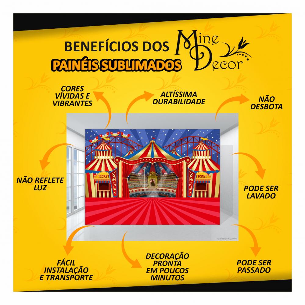 Kit Para Festa Painel Sublimado e Fechamento de Mesa Moana 2