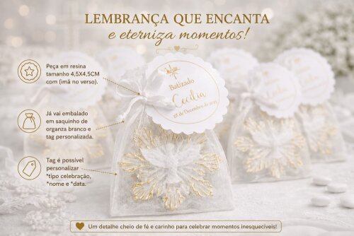 Lembrancinha Batizado Imã Espirito Santo