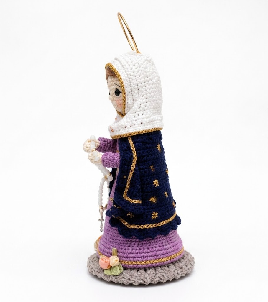 Nossa Senhora das Lágrimas em Amigurumi | Decoração Religiosa
