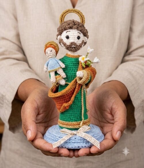 São José em Amigurumi – Fé, Proteção e Amor em Cada Ponto