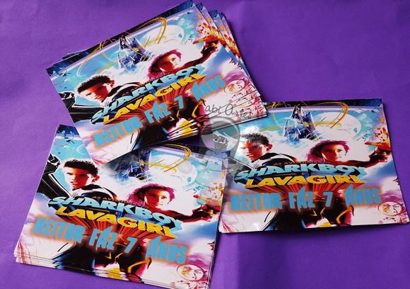 Adesivo para Sacola Sharkboy e Lavagirl 12 Unidades