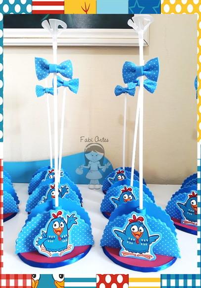 Centro de Mesa Galinha Pintadinha Kit 20 Unidades