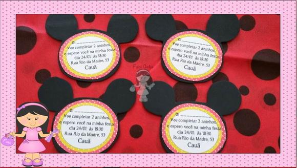 Convites Mickey e Minnie