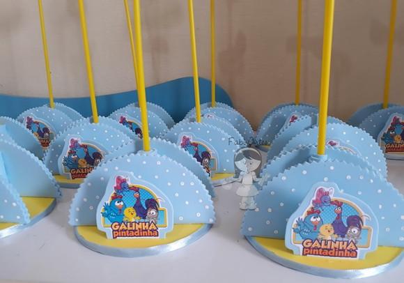 Galinha Pintadinha Centro de Mesa Candy Colors