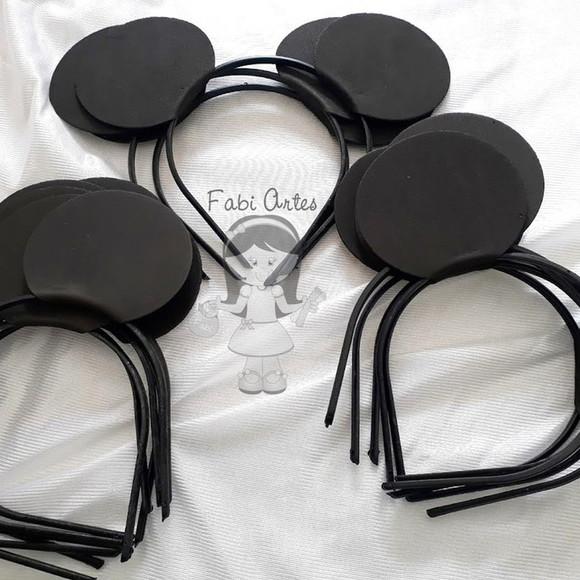 Kit 50 Tiaras Minnie Laço Vermelho e 50 Tiaras Mickey