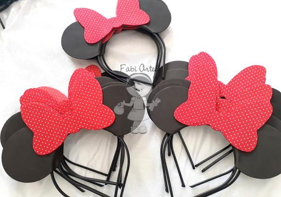 Kit 6 Tiaras Mickey e 6 Tiaras Minnie