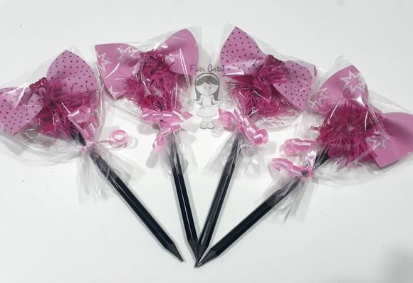 Lápis com Lacinhos e Plumas