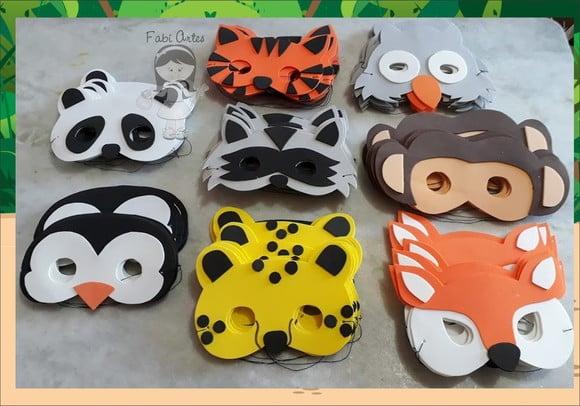 Máscaras Bichinhos 30 Unidadades