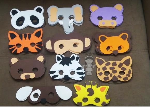 Máscaras Bichinhos 30 Unidadades