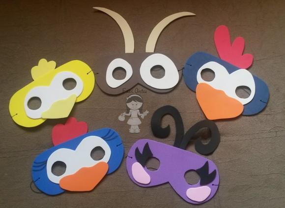 Máscaras Turma da Galinha Pintadinha