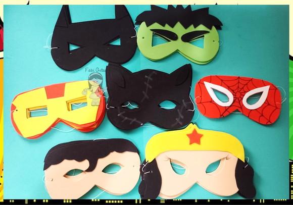 Máscaras Super Heróis Kit 20 Unidades Pronta Entrega
