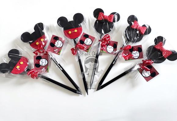 Mickey e Minnie 10 Ponteiras com Lápis, Embalagem e Tag.