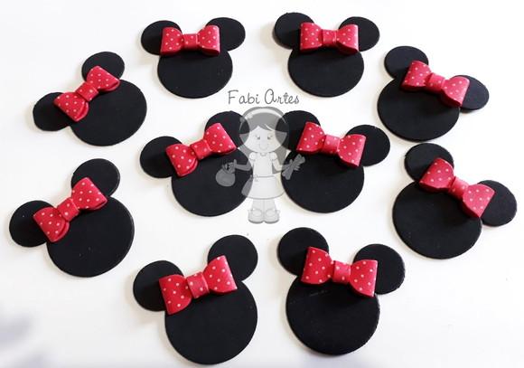Mickey e Minnie Apliques Carinha