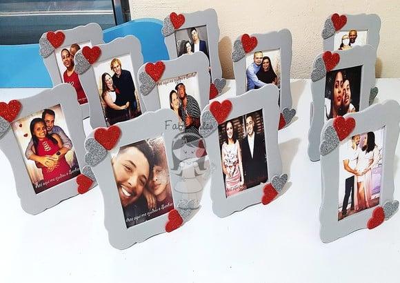Porta Retrato com Foto Dia dos Namorados Encontro de Casais