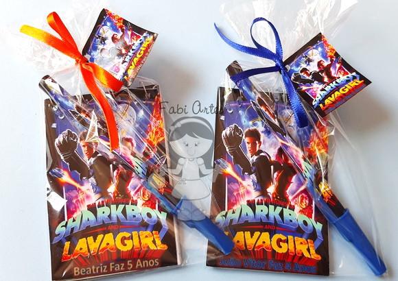 Sharkboy e Lavagirl Kit Bloquinho com Caneta